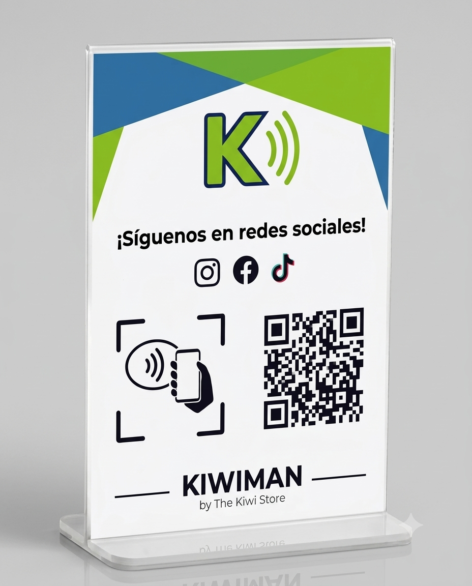 Stand de mostrador NFC y QR